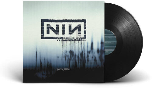 Nine Inch Nails - With Teeth album cover with a black vinyl record