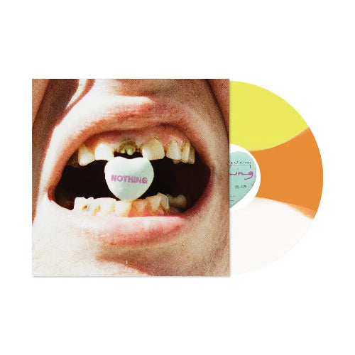 Nothing - a short history of decay album cover and candy corn vinyl.