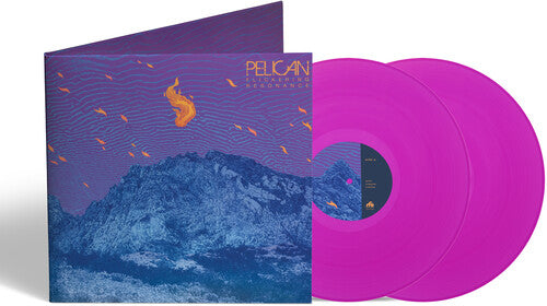 Pelican - Flickering Resonance album cover with two purple vinyl records