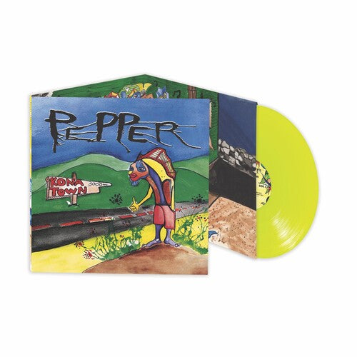 Pepper - Kona Town album cover and yellow vinyl.