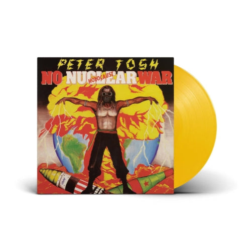 Peter Tosh - No Nuclear War album cover and yellow vinyl.
