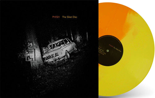 Phish - The Siket Disc album cover and split orange & yellow vinyl.