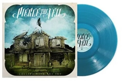 pierce the veil collide with the sky album cover with a blue vinyl record