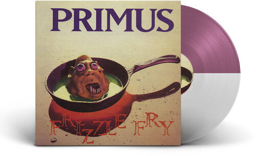 Primus - Frizzle Fry album cover and split white/purple vinyl.