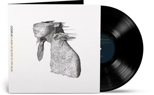 coldplay A Rush of Blood To The Head  album cover with a black vinyl record