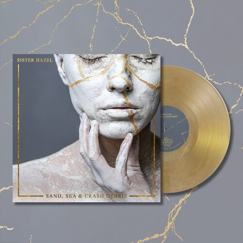 Sister Hazel - Sand, Sea & Crash Debris album cover and gold vinyl.