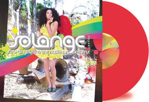 Solange - Sol-Angel and The Hadley St. Dreams album cover and red vinyl.