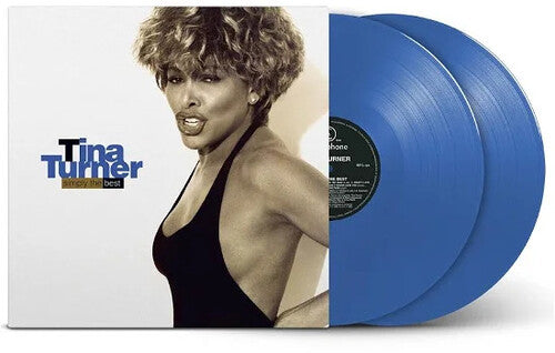 Tina Turner - Simply the Best album cover and 2LP blue vinyl.