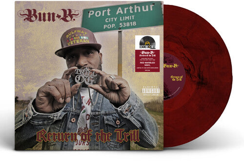 Bun B - Return of the Trill album cover with red and black vinyl record