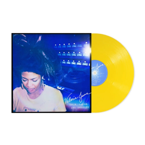 Valerie June - Owls, Omens, and Oracles album cover and yellow vinyl.