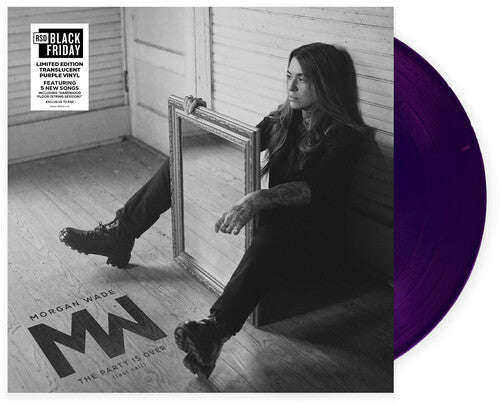 Morgan Wade - The Party Is Over (last call) album cover with violet vinyl record