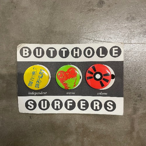 Butthole Surfers - Independent Worm Saloon Promo Pin Set Front