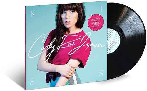 Carly Rae Jepsen - Kiss album cover and black vinyl.