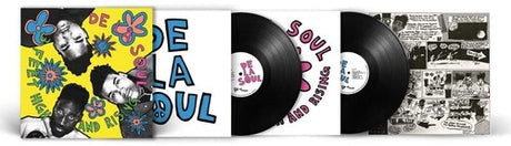 De la Soul - 3 Feet High and Rising album cover with 2 black vinyl records and inner record sleeves