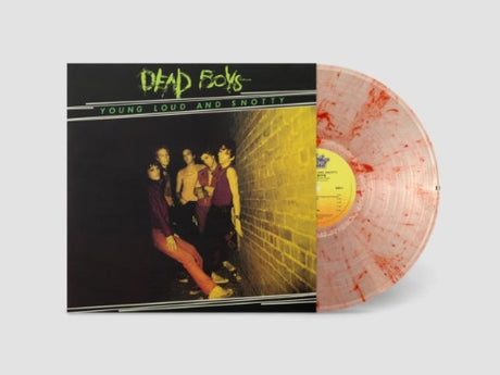 Dead Boys - Young, Loud & Snotty album cover with clear vinyl record with red splatter design