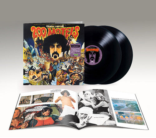 Frank Zappa - 200 Motels soundtrack album cover with 2 black vinyl records and booklet
