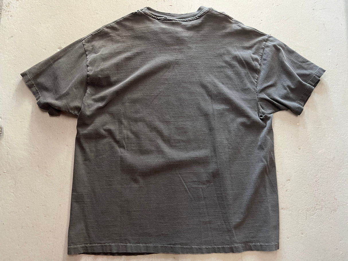 Vintage Live Mental Jewelry 1990's Black T-Shirt - Rear view of faded black shirt