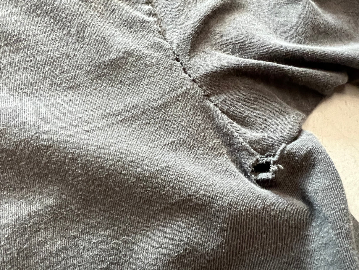 Vintage Live Mental Jewelry 1990's Black T-Shirt - photo of hole in armpit