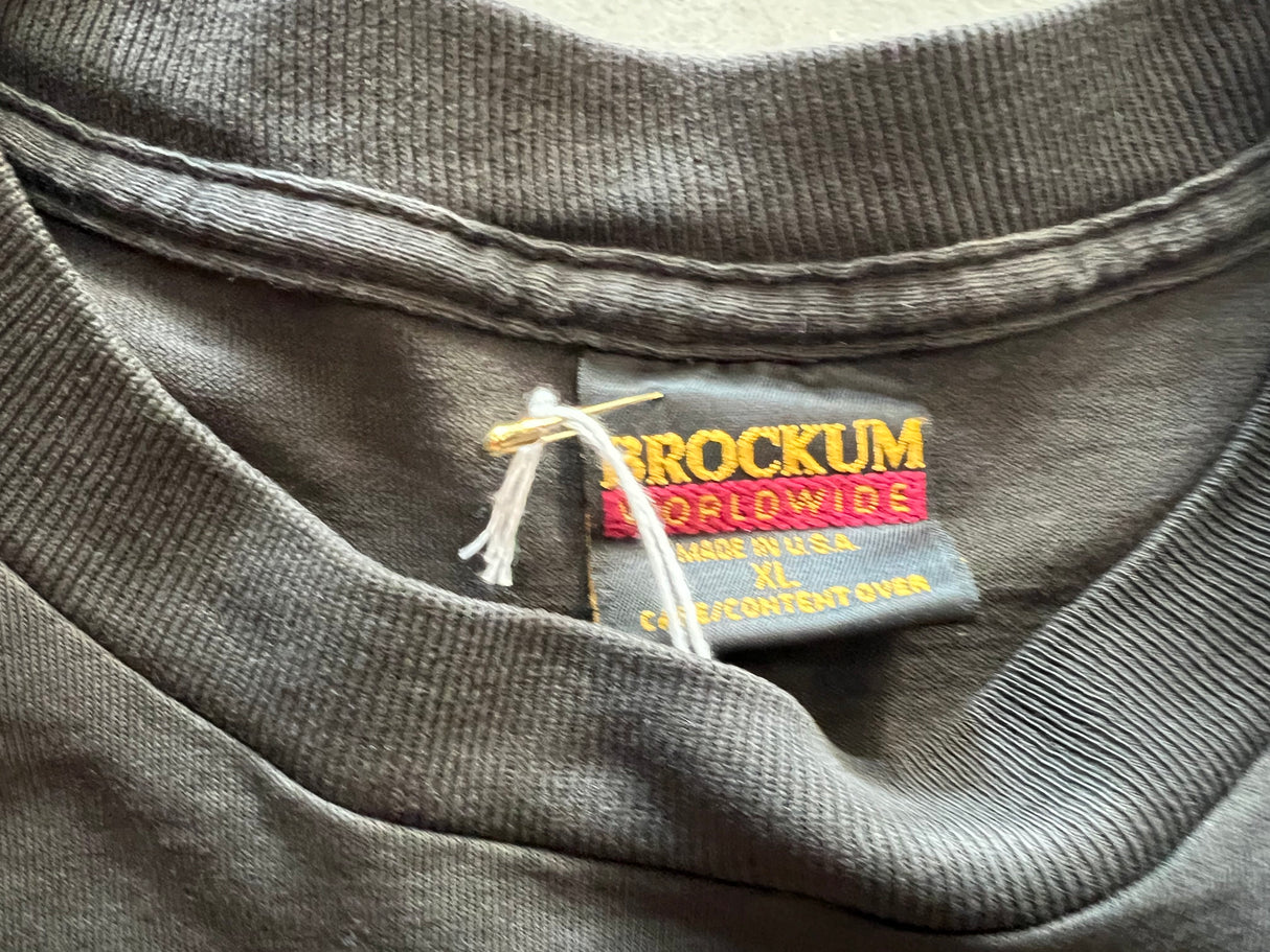 Vintage Blues Traveler Four Tour Faded Black T-Shirt - Close up view of Brockum Worldwide Made in the U.S.A. XL tag
