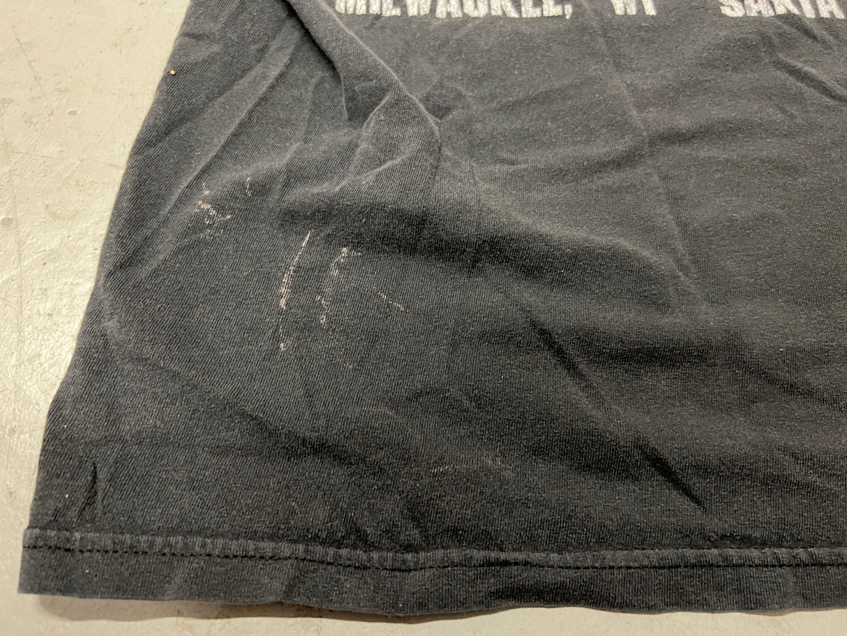 Vintage Pantera Tour Shirt - Photo of staining/discoloration under text on backside of shirt