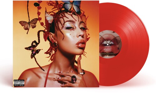 Kali Uchis - Red Moon In Venus album cover and red vinyl.