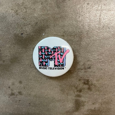 MTV Pink and Blue design against white backdrop pin