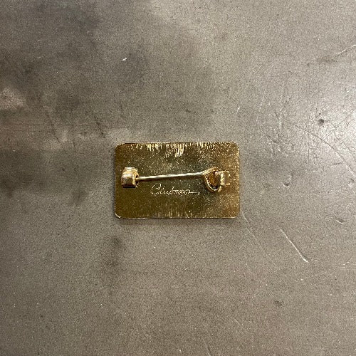 The Clash Enamel pin - back with Clubman stamp