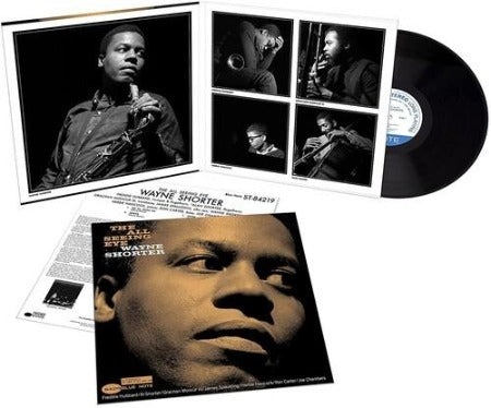 Wayne Shorter - The All Seeing Eye album cover with black vinyl record