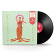 Album cover showing an orange tinted woman with a pink halo around her head, miscellaneous symbols on either side of her in gold against a teal backdrop with a red Rhino Reserve label on the sleeve and a black vinyl record with red label sticking out of the sleeve.