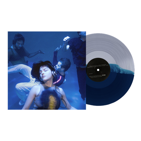 The Marias "Submarine" alternate album cover art, shown with a half blue and halve clear vinyl record