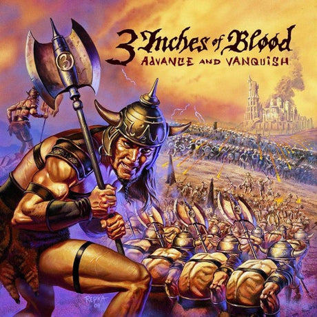 3 Inches of Blood - Advance and Vanquish album cover. 