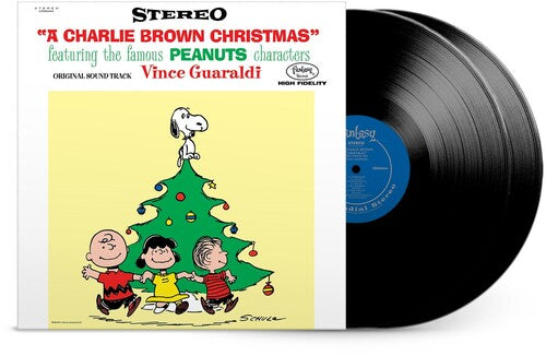 Vince Guaraldi "A Charlie Brown Christmas" album cover shown with 2 black vinyl records