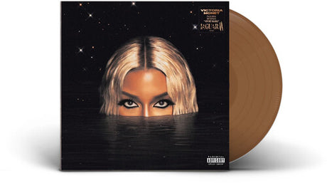 Victoria Monet -  Jaguar II album cover and brown vinyl. 