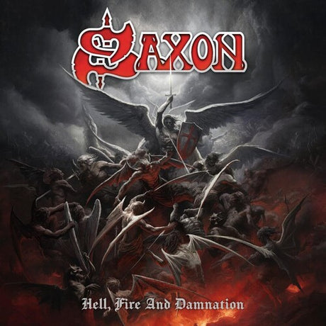 Saxon - Hell, Fire & Damnation album cover. 