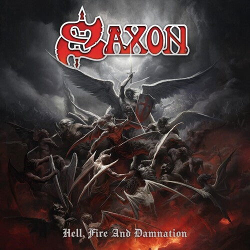 Saxon - Hell, Fire & Damnation album cover. 