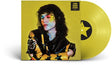 Conan Gray "found heaven" album cover with a yellow cover featuring a person and a star design. shown with a yellow vinyl record