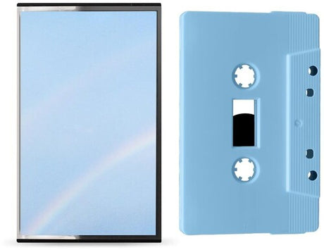 Turnstile "Never Enough" cassette album cover shown with a sky blue colored cassette tape 