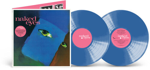 Naked Eyes self-titled album cover shown with 2 blue colored vinyl records
