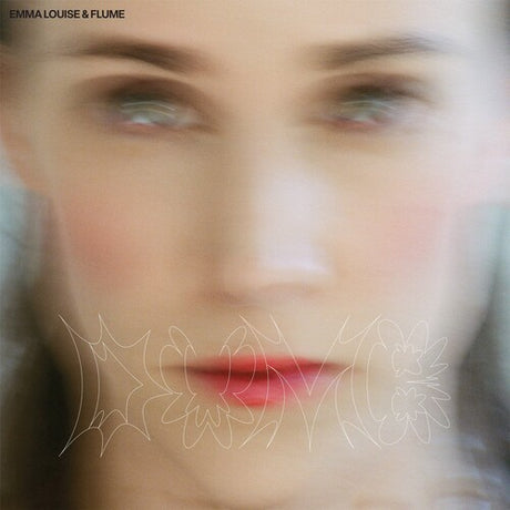 Album cover with a blurred face and floral design, featuring the names Emma Louise and Flume.