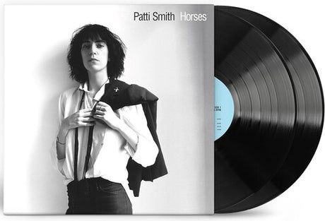 Patti Smith "Horses" album cover shown with 2 black vinyl records