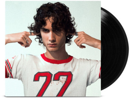 Sombr "I barely know her" album cover with black vinyl