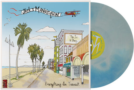 Jack's Mannequin "Everything in transit" album cover with blue vinyl.