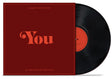Black vinyl record shown with red cover featuring the text 'You' and 'Larry Lovestein & The Velvet Revival'.