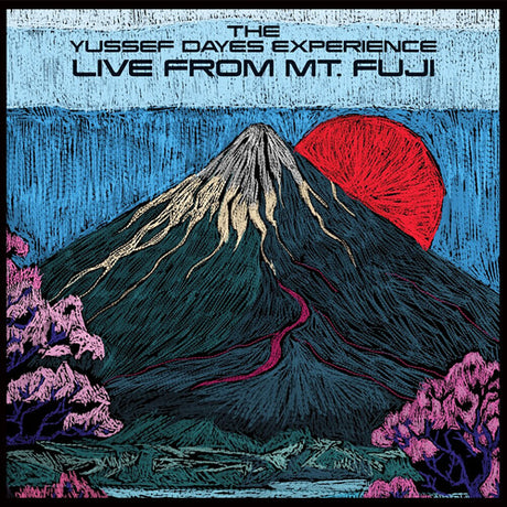 Album cover with Mount Fuji and a red sun, featuring 'The Yussef Dayes Experience Live from Mt. Fuji'.