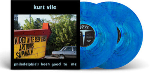 kurt vile - Philadelphia's Been Good To Me album cover and 2LP blue vinyl