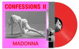 Vinyl record cover for 'Confessions II' by Madonna with a pink background and red disc.