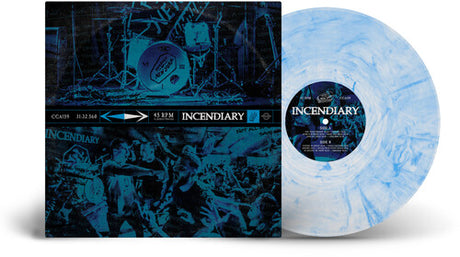 Incendiary - Product Of New York album cover and blue marble vinyl