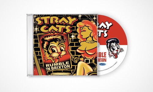 Stray Cats - Rumble In Brixton CD case, the CD itself is partially visible and has a logo graphic printed on it