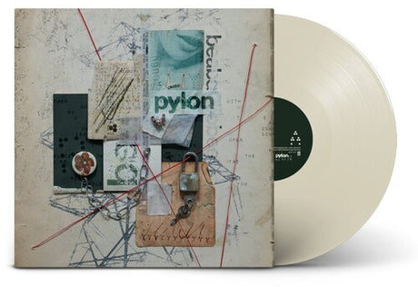 Album cover for Beabadoobee Pylon with abstract art design on cover and oyster colored vinyl record