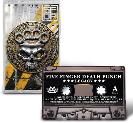 Five Finger Death Punch - Legacy cassette cover with cassette shown
